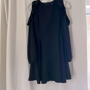 Lucca cutout long sleeves black dress.